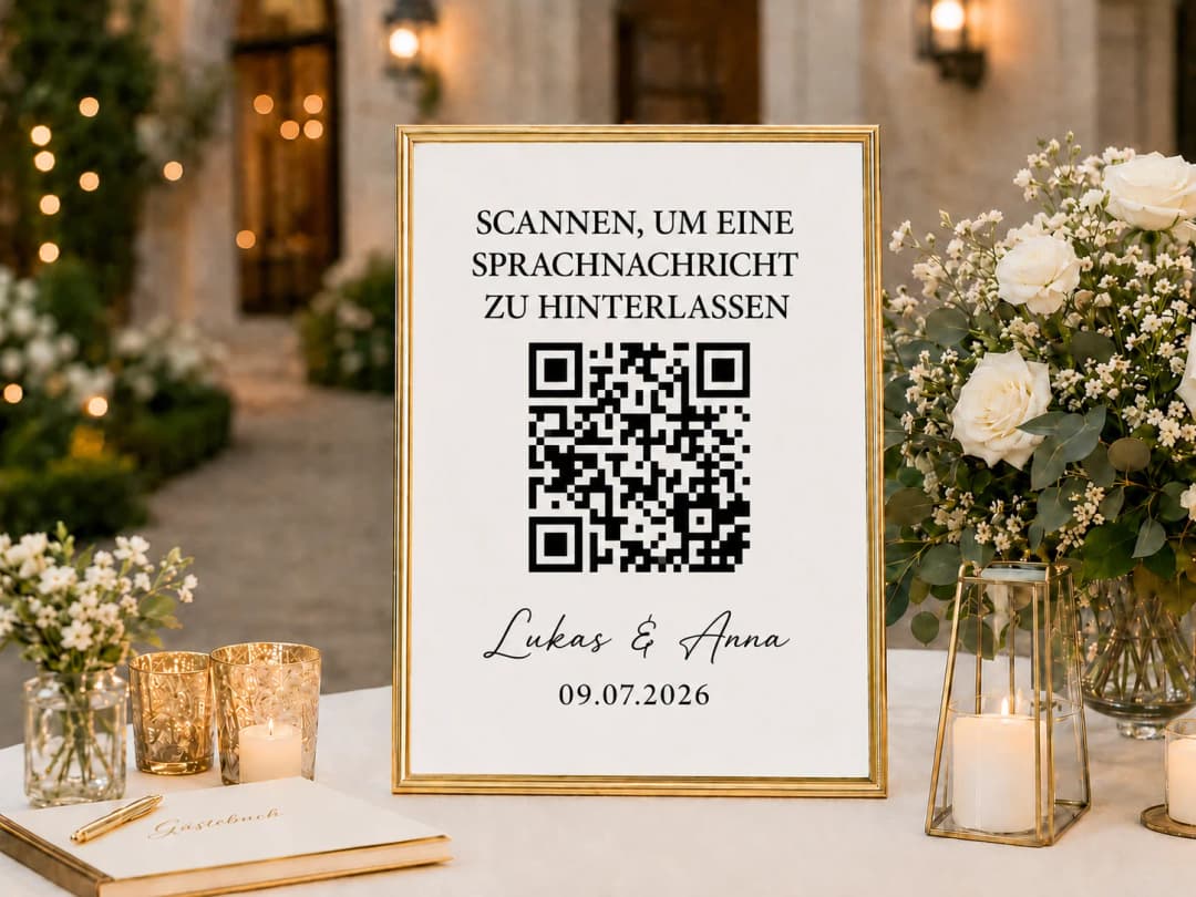 QR-Code für ein Audio-Gästebuch