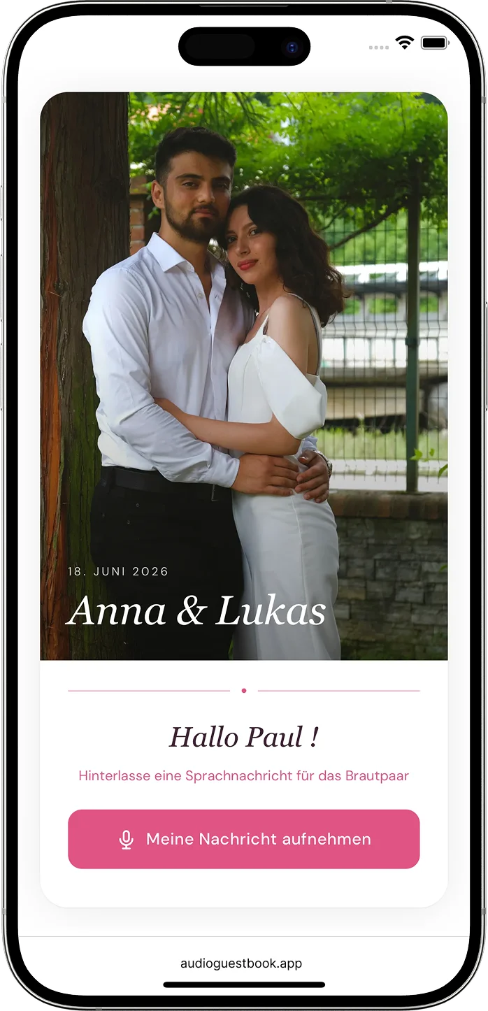 Audio-Gästebuch als moderne Idee für die Hochzeit